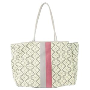kate spade new york トートバッグ ハンドバッグ キャンバス スペードフラワー ライン 変形 グレー /CK4 GY18