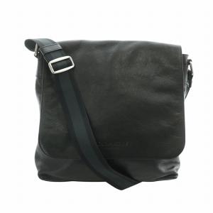 ショルダーバッグ レザー 型押しロゴ フラップ 黒 ブラック F72108 GY18 /MQ