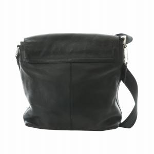 COACH ショルダーバッグ レザー 型押しロゴ フラップ 黒 ブラック F72108 GY18 /MQ