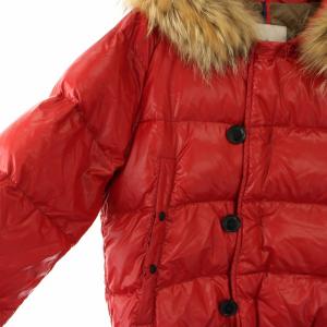 MONCLER BULGARIE ダウンジャケット コヨーテ ファー 1 レッド
