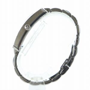 EMPORIO ARMANI 腕時計 ウォッチ クォーツ スモセコ スクエア 黒文字盤 ロゴ シルバー色 AR-0156 GY18 /MQ