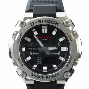 G-STEEL 腕時計 モバイルリンク ソーラー 黒文字盤 シルバー色 ブラック GST-B600