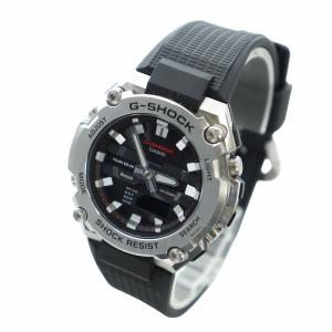 CASIO G-SHOCK G-STEEL 腕時計 モバイルリンク ソーラー 黒文字盤 シルバー色 ブラック GST-B600