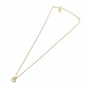 Christian Dior ネックレス アクセサリー ペンダント ラインストーン ロゴ ゴールド色 GY18 /MQ OH