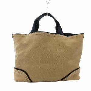 BURBERRY BLUE LABEL トートバッグ ハンドバッグ キャンバス レザー ホースロゴ ベージュ /FF GY11