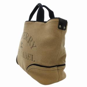 BURBERRY BLUE LABEL トートバッグ ハンドバッグ キャンバス レザー ホースロゴ ベージュ /FF GY11