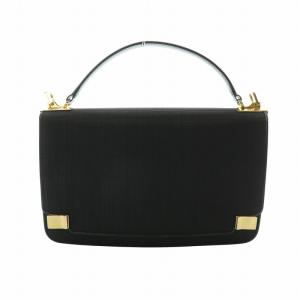 ハンドバッグ フォーマル ホースヘアー レザー ゴールド金具 黒 ブラック GY18 /MQ