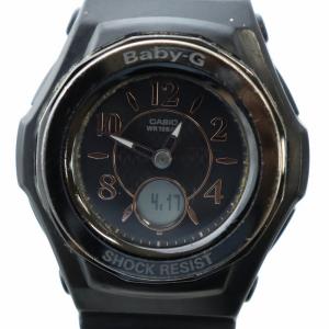 ベビージー Baby-G 腕時計 ウォッチ 電波ソーラー カレンダー付き ロゴ 黒文字盤 デジアナ 黒