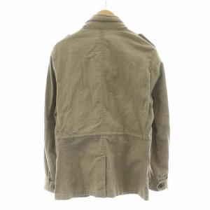BURBERRY GOLF タグ付き フィールドジャケット M-65 ミリタリー フーディー ジップアップ 麻 リネン混 L ベージュ