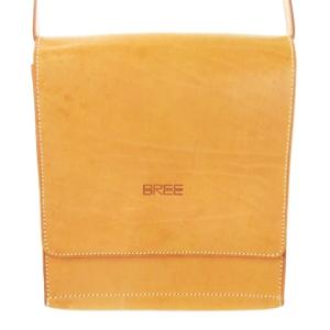 ショルダーバッグ レザー 革 スクエア ロゴ 茶 ブラウン /AO16 GY18