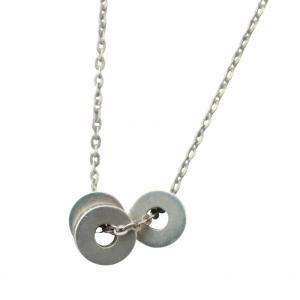 Calvin Klein ネックレス 3連リング アクセサリー ペンダント ラインストーン Silver925 ロゴ シルバー色