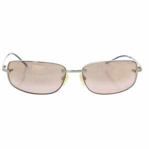 サングラス メガネ スクエア 金属フレーム メタルフレーム 6114 125 シルバーカラー 茶 ブラウン