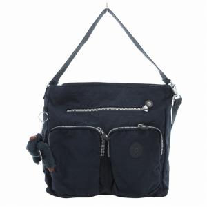 ショルダーバッグ ハンドバッグ 2WAY ナイロン ゴリラチャーム ロゴ 紺 ネイビー /FF GY11