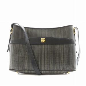 ヴィンテージ ショルダーバッグ 4G ロゴ PVC レザー 黒 ブラック /AN5 GY11 MT