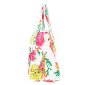 トートバッグ シュニール織 コットン 牡丹 鳳凰 アジアン 花柄