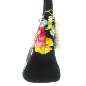 FEILER ハンドバッグ ワンハンドル ミニ シュニール織り ロゴ 花柄 黒 ブラック /CK13 GY18