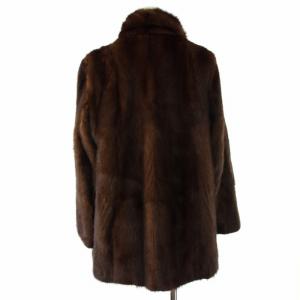 SAGA MINK LAPP FUR ミンクファーコート ショート 毛皮 アウター 11号 茶 ブラウン /DK GY18