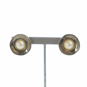 ヴィンテージ ピアス アクセサリー 両耳用 フェイクパール 4Gロゴ シルバー色 GY11 /MQ