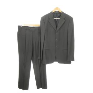 シングルスーツ セットアップ 2点セット テーラードジャケット 背抜き スラックス ウール 総柄 48