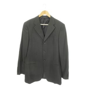 ARMANI COLLEZIONI シングルスーツ セットアップ 2点セット テーラードジャケット 背抜き スラックス ウール 総柄 48