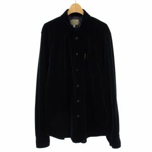 シャツ ベルベット ベロア 長袖 L ダークネイビー /DK GY11 MT