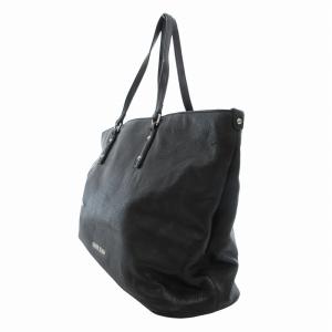 ARMANI JEANS トートバッグ ビジネス レザー ロゴ 星 スター バイカラー 黒 ブラック /FF GY11