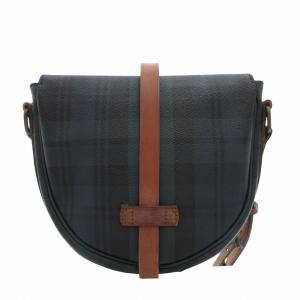 POLO RALPH LAUREN ショルダーバッグ クロスボディ 斜め掛け ストラップ レザー PVC ブラックウォッチ チェック 緑 グリーン