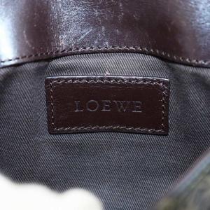 LOEWE アナグラム ボディバッグ ウエストバッグ PVC レザー グレー 茶 ブラウン /AN36 GY11 MT