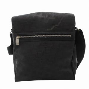 dunhill ショルダーバッグ ビジネス クロスボディ PVC レザー 総柄 マグネット 黒 ブラック /FF GY18