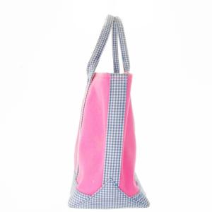 RALPH LAUREN トートバッグ キャンバス 切替 ギンガムチェック ビッグポニー ロゴ刺繍 ピンク /AO17 GY18