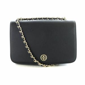 ショルダーバッグ 斜め掛け PVC ダブルT ロゴ ゴールドチェーン 黒 ブラック HFA031 GY18