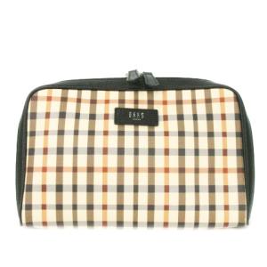 クラッチバッグ 2way ショルダーバッグ チェック ロゴ ベージュ /MN17 GY18