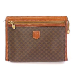 クラッチバッグ セカンドバッグ マカダム レザー 切替 ロゴ 茶 ブラウン /BB GY18 OH MT