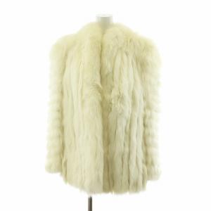 銀サガ ファーコート フォックスファー ホワイト