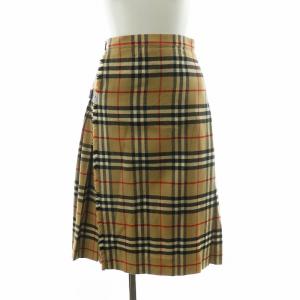 ラッププリーツスカート ノバチェック 6 ブラウン 06Petitec94A