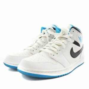 NIKE Air Jordan 1 Mid White Laser blue スニーカー