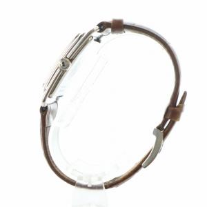 BURBERRY 腕時計 クォーツ スモセコ レザーベルト スクエア シルバー色 BU1201