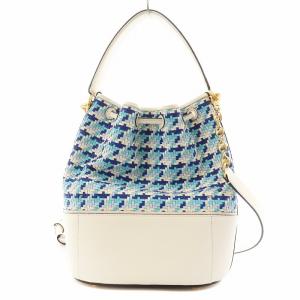 kate spade new york グラマシー ウーブン ミディアム バケットバッグ 巾着 ハンドバッグ ショルダーバッグ 2way レザー