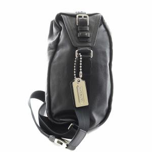COACH トンプソン ボディバッグ ロゴ レザー 黒 ブラック 70360 /AN8 MT
