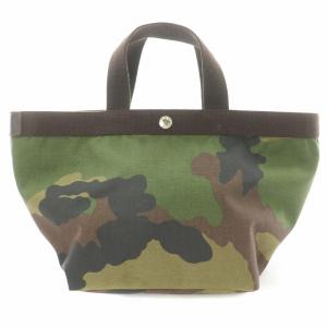 船型 トートバッグ M ハンドバッグ ナイロン カモフラ 迷彩柄 茶 ブラウン 緑 グリーン /MW GY18