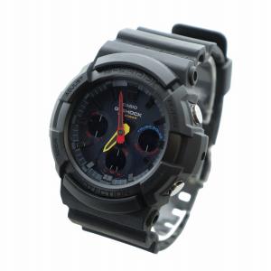 CASIO G-SHOCK 腕時計 ウォッチ クォーツ アナデジ 黒文字盤 カレンダー付き 黒 ブラック GAS-100BMC GY18