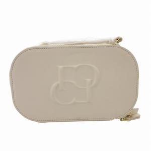 タグ付き エンボスロゴカメラバッグ ショルダーバッグ ハンドバッグ 2WAY PVC ベージュ /FF