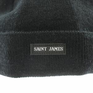 SAINT JAMES フランス製 ニット帽 ニットキャップ ビーニー ウール 黒 ブラック /MW GY18