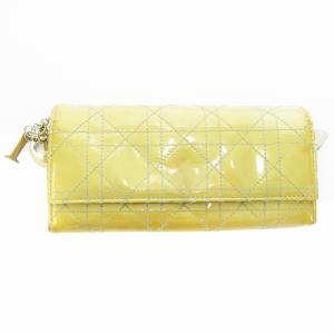 LADY DIOR ロータスウォレット カナージュ 三つ折り財布 ピンク