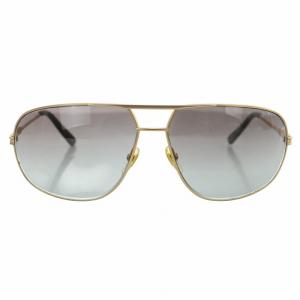 サングラス メガネ ティアドロップ メタルフレーム 金属フレーム ロゴ 6413 135 ゴールドカラー