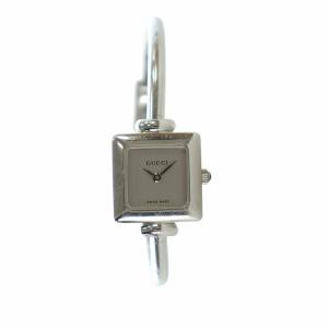 GUCCI バングルウォッチ 腕時計 スクエア クォーツ ロゴ シルバー色 1900L GY18 /MQ OH