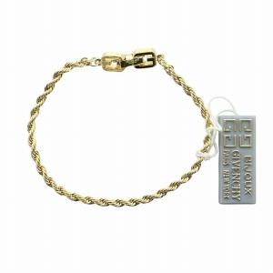 GIVENCHY ヴィンテージ ブレスレット ツイスト チェーン アクセサリー ゴールドカラー 金色 GY18 /MQ