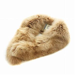 金サガ 毛皮マフラー ティペット フォックスファー 茶 ブラウン GY18 /MQ