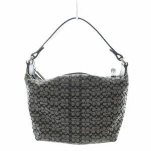 ミニハンドバッグ ポーチ シグネチャー柄 ロゴ 黒 ブラック グレー GY13 /MQ