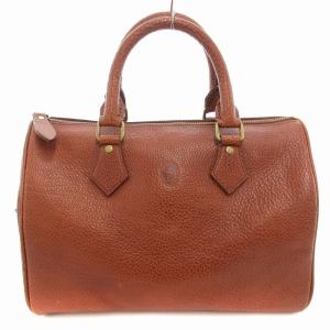 RALPH LAUREN 美品 ミニボストンバッグ レザー 茶 ブラウン /AE